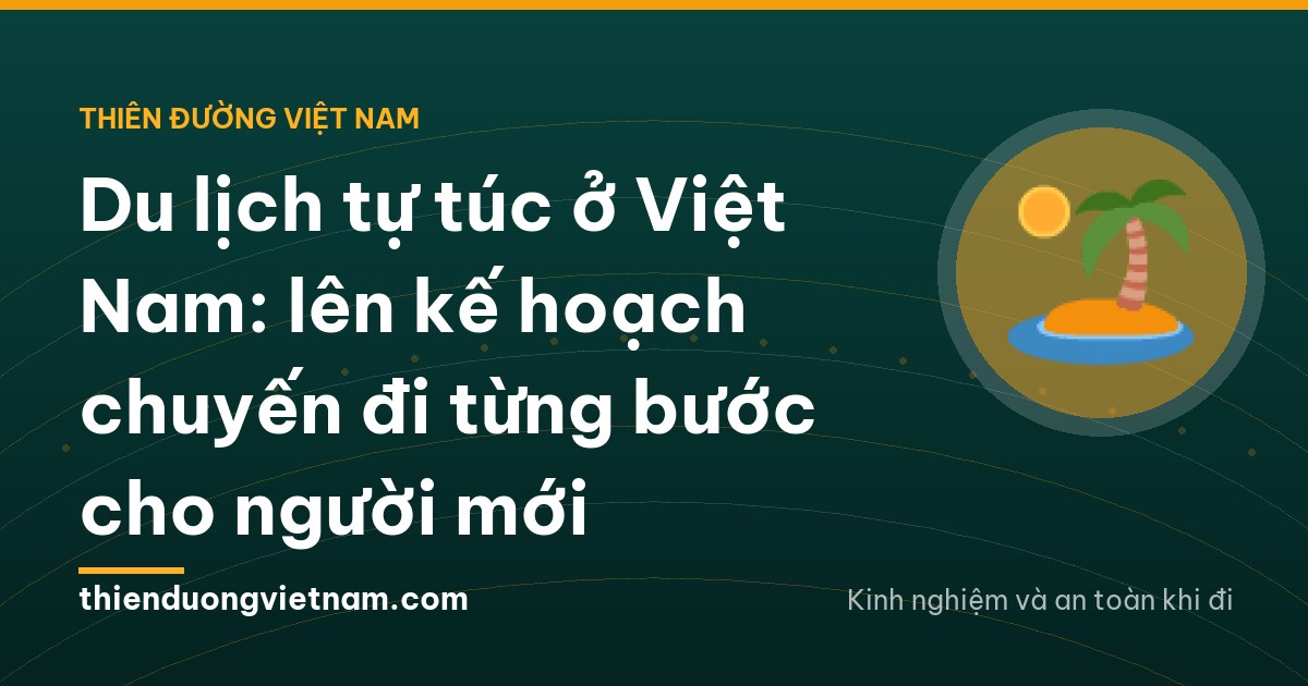 Young Vietnamese traveller sitting on a wooden homestay balcony at dawn, planning a trip in a blank notebook, misty green mountains in the background, soft warm light